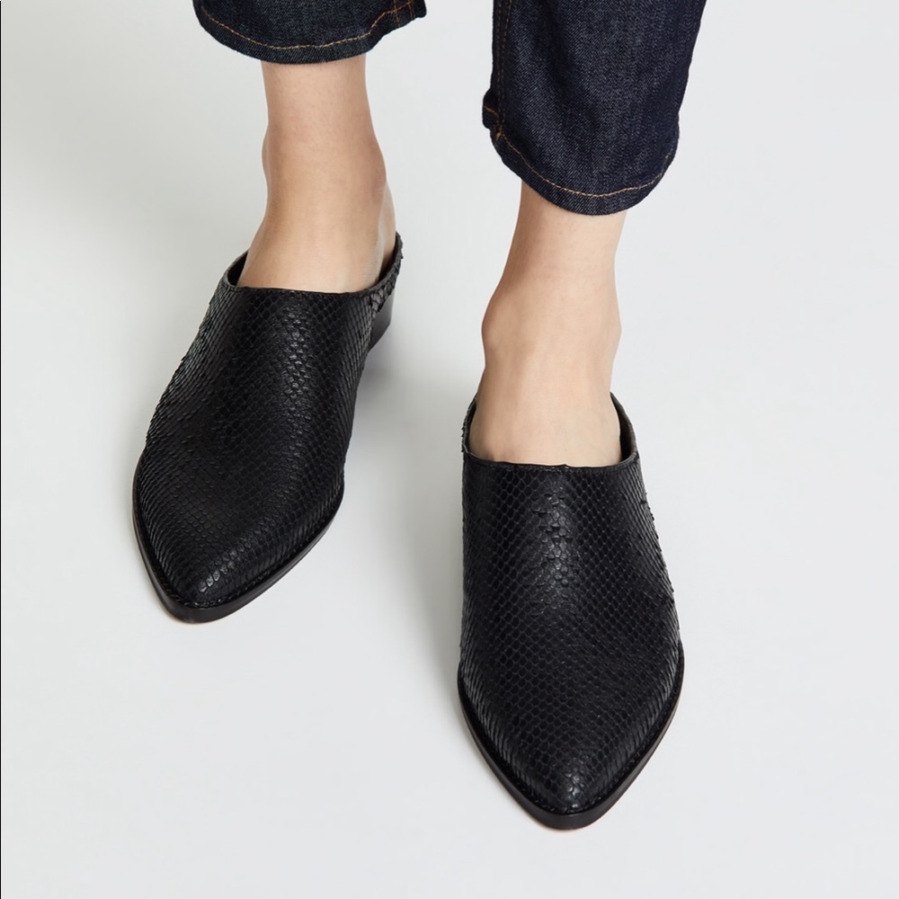 Dolce Vita Aven Black Leather Mules